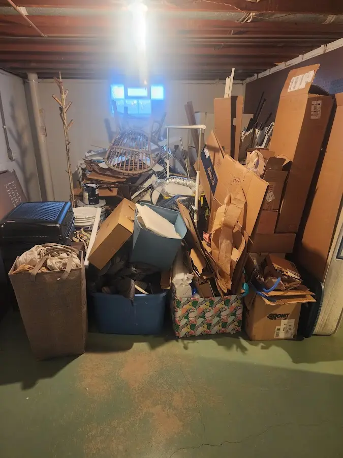 Roll-off dumpster container at job site for 8 Yard Dumpster Rental in Marshall